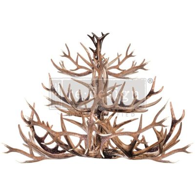 Transfer per mobili decorativo ANTLER CHANDELIER suddiviso in due fogli